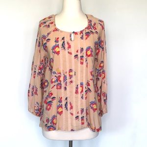 Matilda Jane Kaia Floral Peasant Top w/ Lace